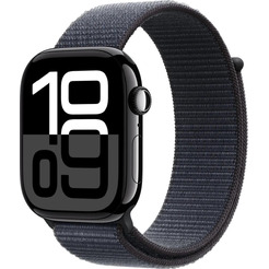 Смарт-часы Apple Watch S10 46mm A2999 (MWWR3ZP/A) Jet Black Aluminium Case with Ink Sport Loop (нейлоновый ремешок)