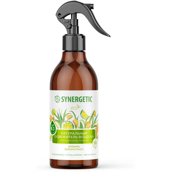 Освежитель воздуха Synergetic Имбирь и лемонграсс 380 мл