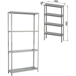 Стеллаж Brabix Ms Kd-180/30-4 291114