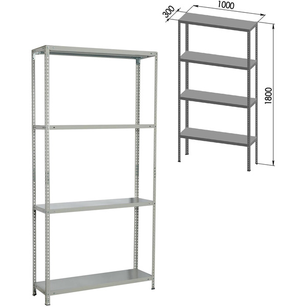 Стеллаж Brabix Ms Kd-180/30-4 291114