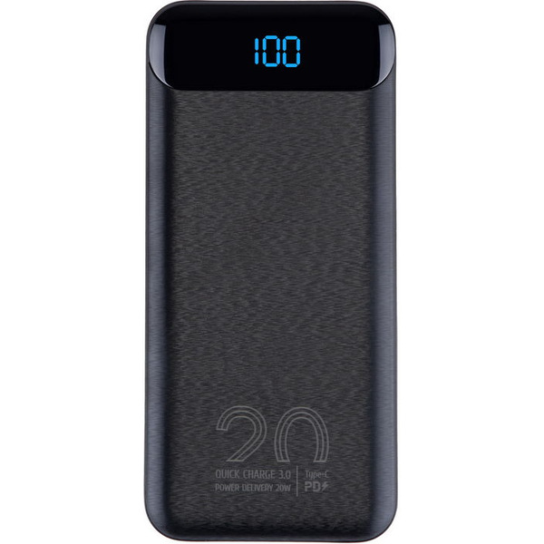 Внешний аккумулятор с дисплеем RIVACASE VA2580 (20000 mAh) черный