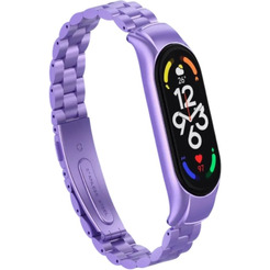Ремешок Bingo Stainless для XIAOMI Mi Band 7 Сиреневый