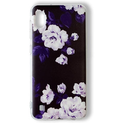 Задняя накладка CASE Print Samsung Galaxy A10 Черно-белый цветок