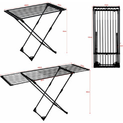 Сушилка для белья Laima Home Duo Sliding Black 700469