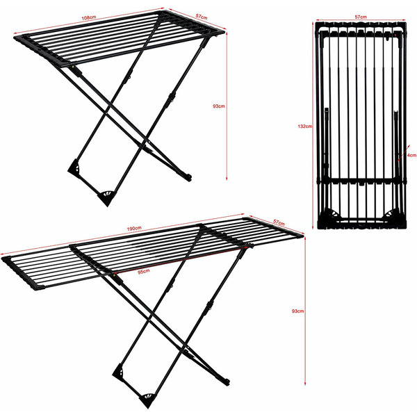 Сушилка для белья Laima Home Duo Sliding Black 700469
