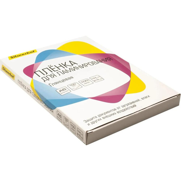 Пленка для ламинирования Silwerhof 100мкм A5 (100шт, глянцевая)