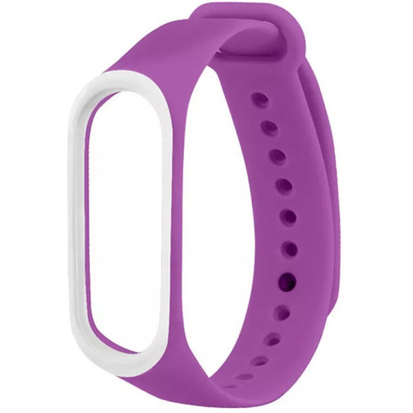 Ремешок Bingo Double для Xiaomi Mi Band 3/4 Фиолетовый с белым