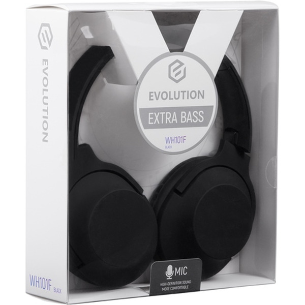 Наушники проводные  EVOLUTION WH101F (BLACK)