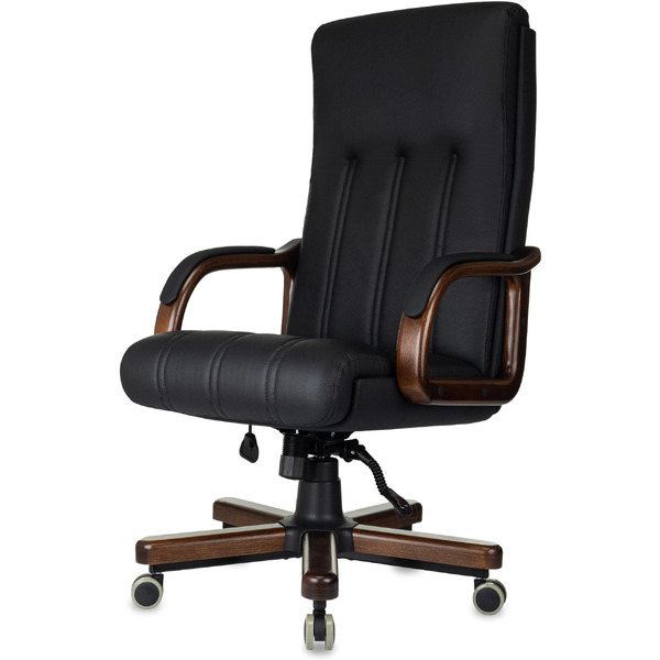 Офисное кресло Бюрократ T-9932Walnut (черный, экокожа)