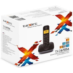 Телефон стандарта dect TEXET TX-D6705A черный