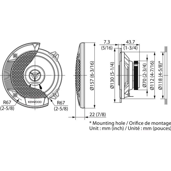 Автоакустика KENWOOD KFC-S1366