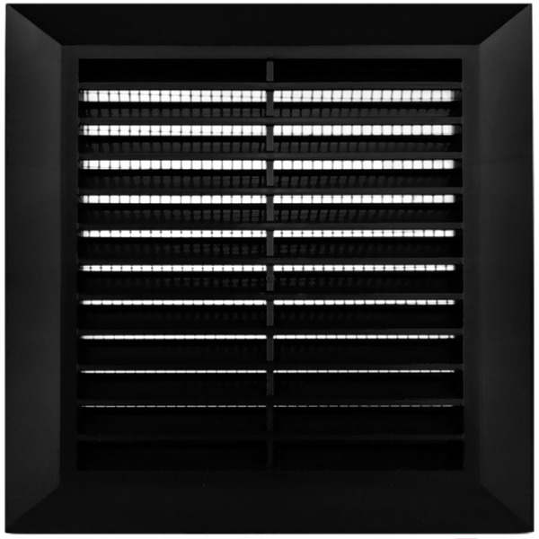 Решетка с сеткой от насекомых Awenta Classic T40CZ 17x17 (черный)