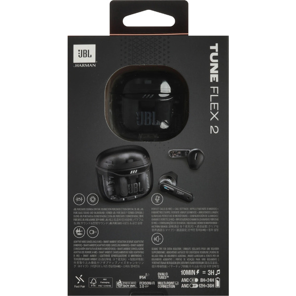 Наушники JBL Tune Flex 2 Ghost (черный)