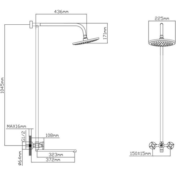Душевая система AV Engineering AVROL15-D35