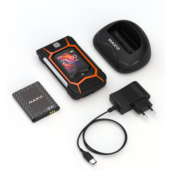 Мобильный телефон Maxvi E10ds (оранжевый)