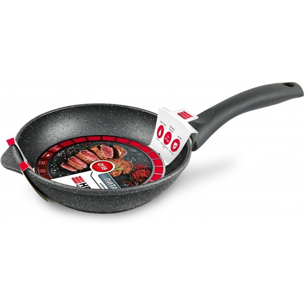 Сковорода НМП Каменная Черный гранит 18118у