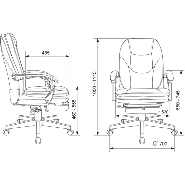 Кесло Бюрократ CH-868N-F (черный)