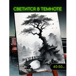 Картина по номерам Флюид Японский Пейзаж FHR0650