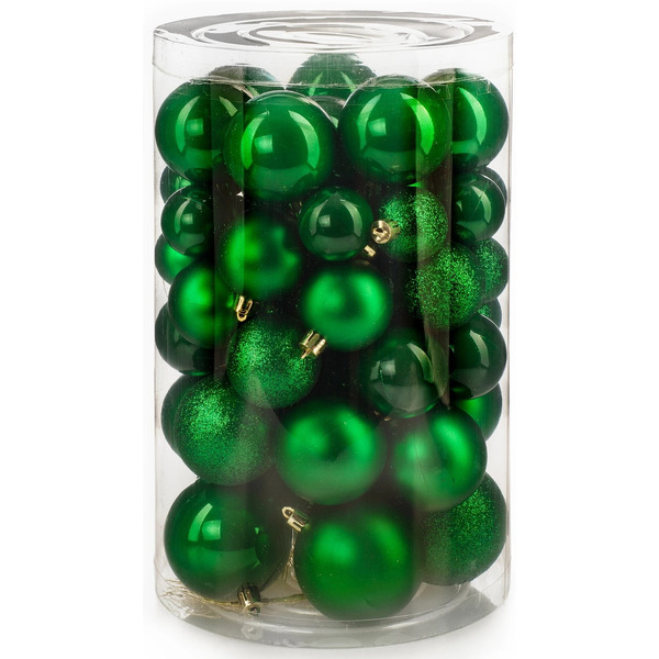 Набор новогодних шаров Ausini B8033GN (зеленый)