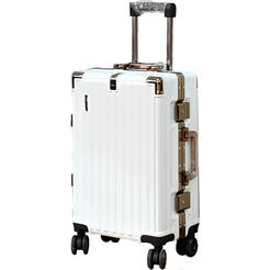 Чемодан DoubleW E087# (S, белый)