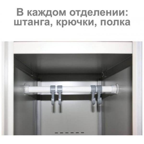 Шкаф металлический для одежды BRABIX LK 21-60