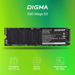 Накопитель SSD DIGMA Mega S3 1Tb DGSM3001TS33T