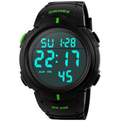 Наручные часы Skmei 1068 (черный/зеленый)