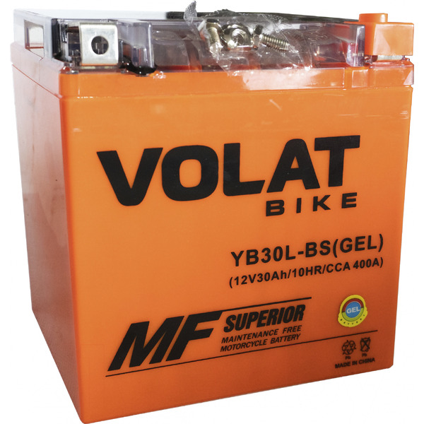Мотоаккумулятор VOLAT YB30L-BS GEL R+ (30 А/ч)