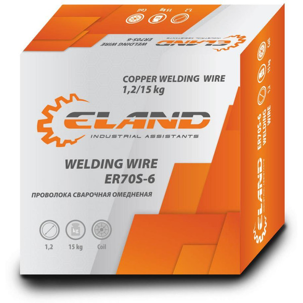 Сварочная проволока ELAND ER70S-6 (1.2 мм, 15 кг)