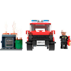 Конструктор Brick Labs Патрульный автомобиль пожарных Огнеборец AB-1313