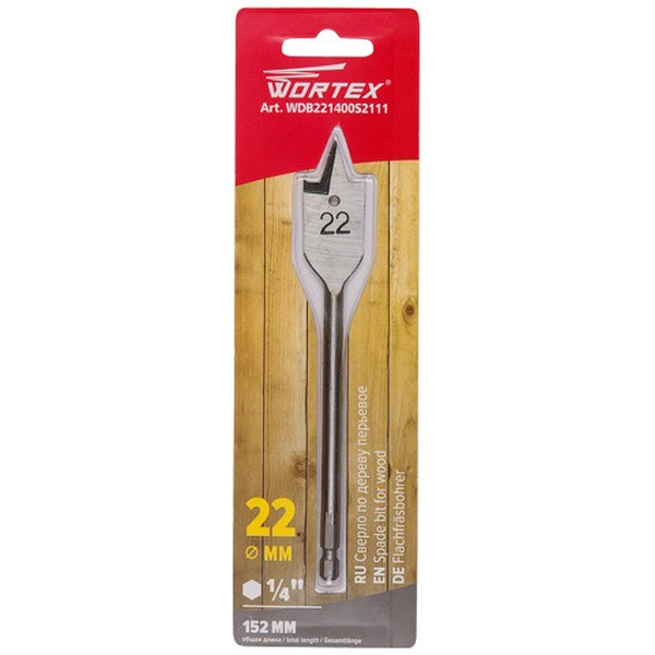 Сверло по дереву WORTEX диаметр 22.0 мм (WDB221400S2111)
