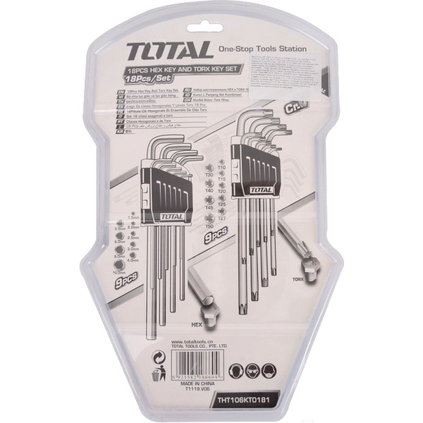 Набор ключей Total THT106KT0181 (18 предметов)