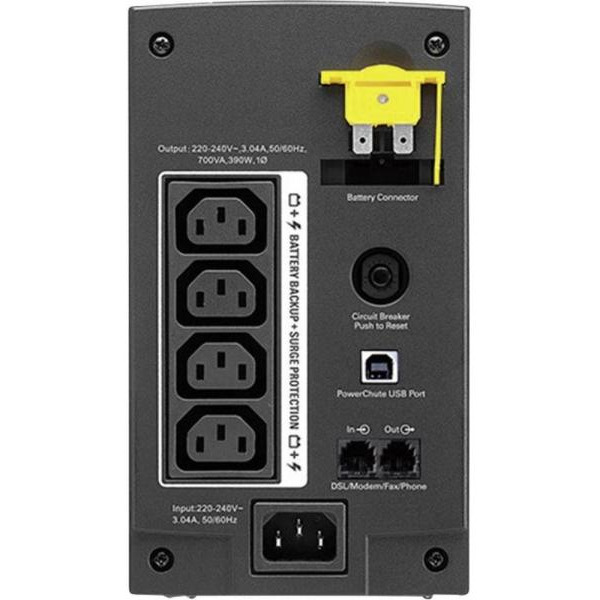 Источник бесперебойного питания (ИБП) APC IEC Sockets Back-UPS 700VA BX700UI