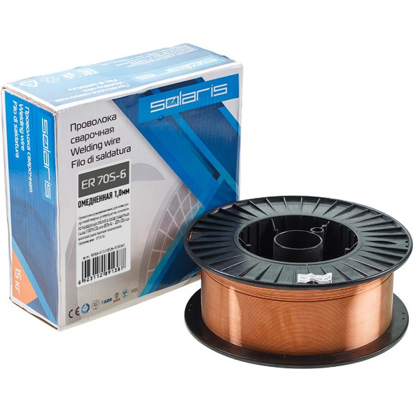 Проволока сварочная SOLARIS ER 70S-6 ф 1.0мм (WM-ER70S6-10150)