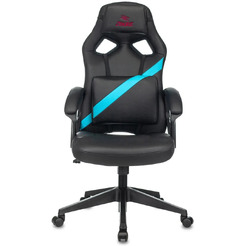 Кресло геймерское Бюрократ Zombie Driver (черный/голубой)