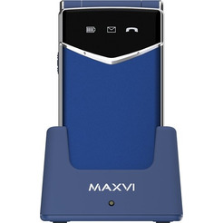 Кнопочный телефон Maxvi E11ds (синий/серебристый)