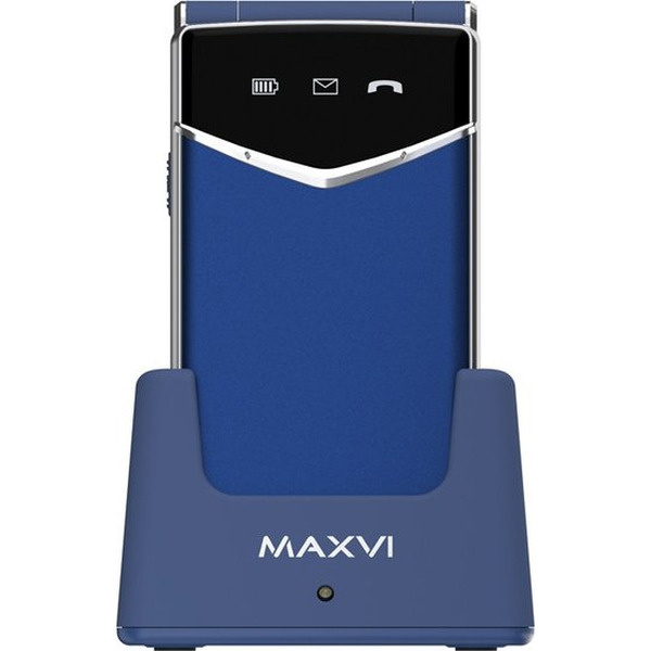 Кнопочный телефон Maxvi E11ds (синий/серебристый)