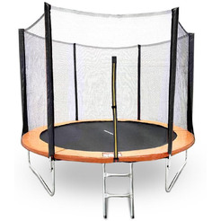 Батут GetActive Jump 8FT с внешней сеткой лестницей оранжевый (J8L-O)