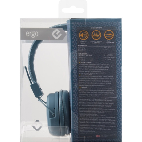 Наушники ERGO VM-360 Ash Blue