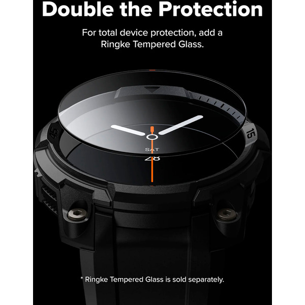 Ремешок с чехлом RINGKE Rugged Gear для Galaxy Watch 8 44mm ALL BLACK