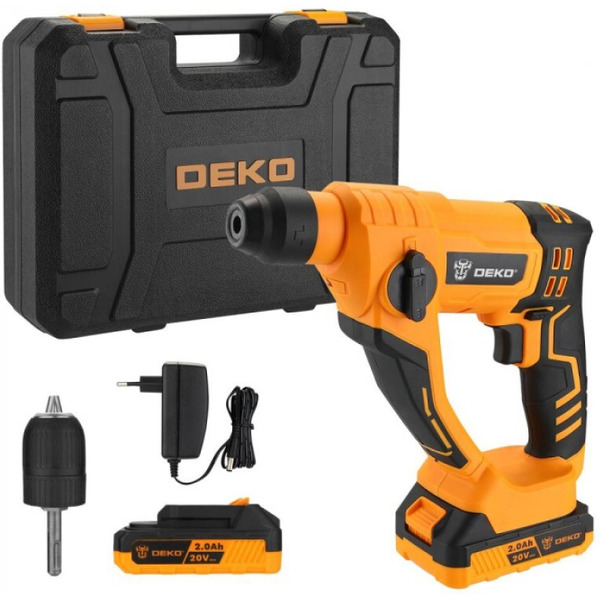 Перфоратор Deko DKCH20 SET (063-4412) с 2-мя АКБ, кейс